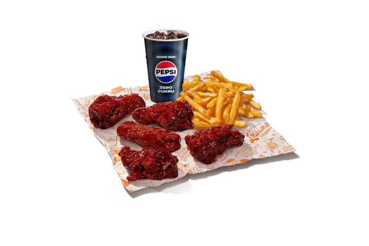 5Pc Bold BBQ Wings Meal
