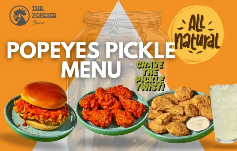 A cover of Popeyes Pickle Menu