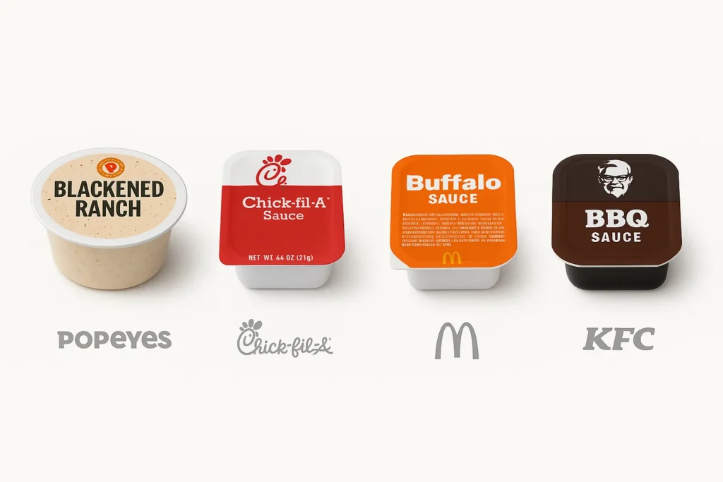 Fast food sauces comparison: Popeyes vs Chick-fil-A vs McDonald's vs KFC