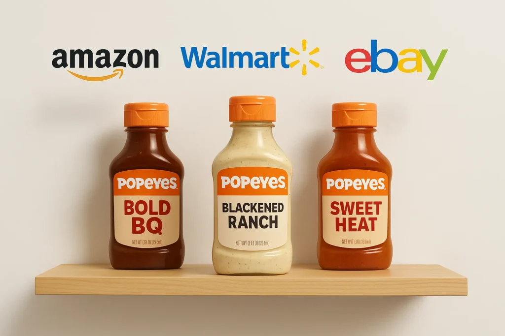 Where to buy Popeyes Blackened Ranch bottles online at Amazon, Walmart, eBay
