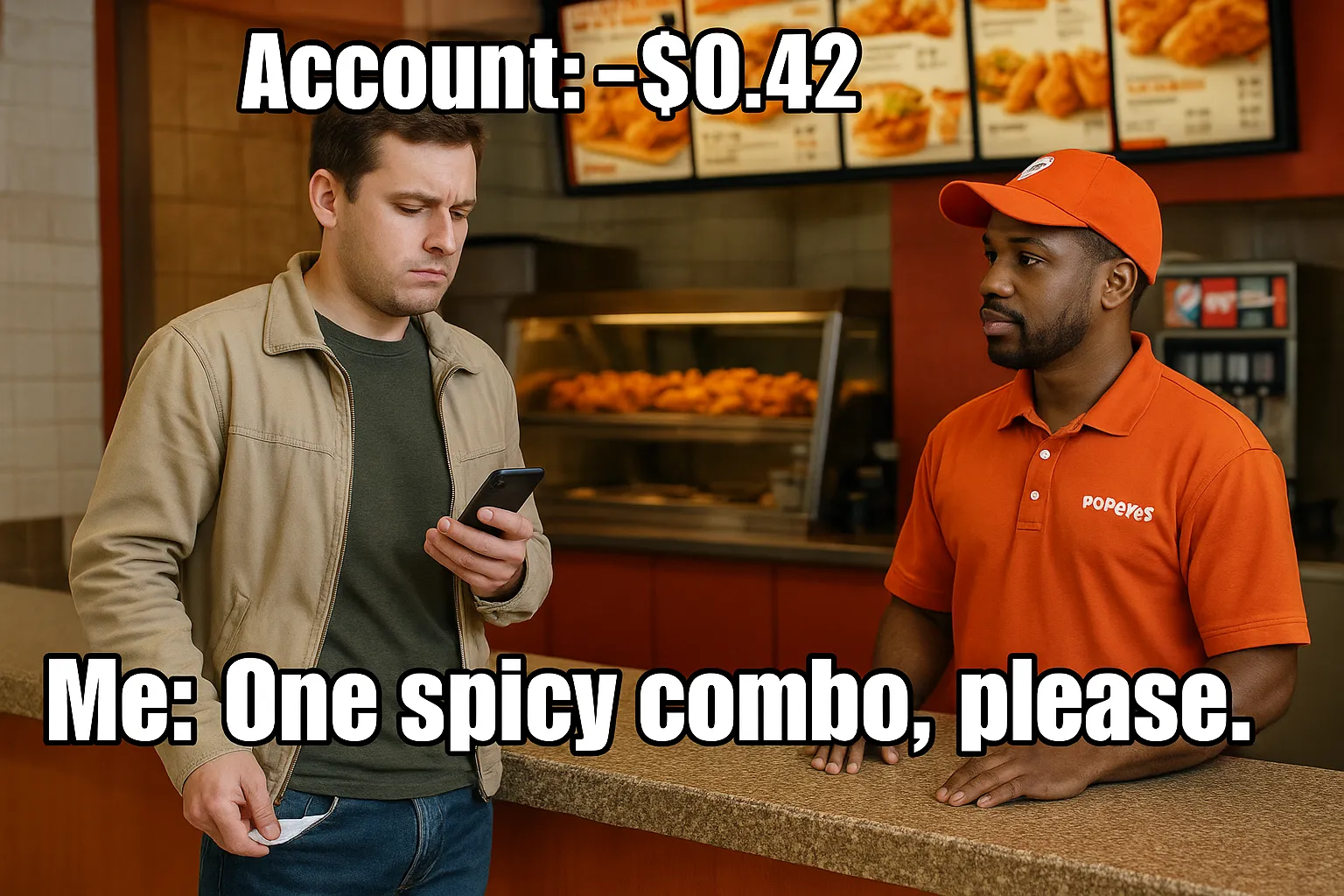 Popeyes Addict Memes (No balance but spicy sandwich)