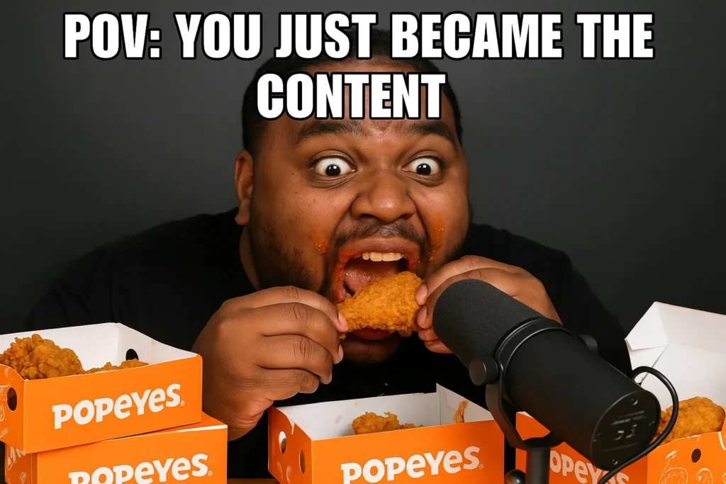 Popeyes in Pop Culture & TikTok Memes (food is content)