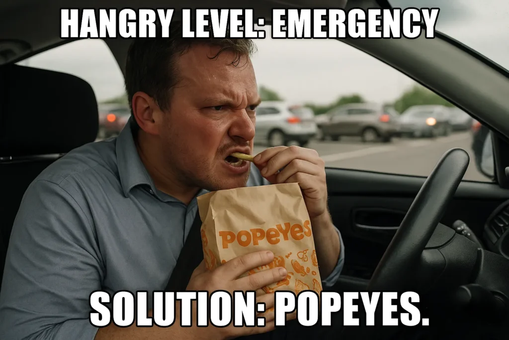 Popeyes Memes hunger level Therapy