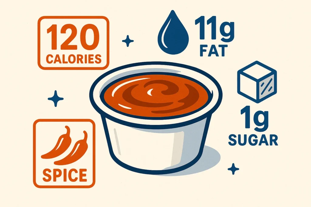 Nutrition facts infographic for Popeyes Signature Sauce