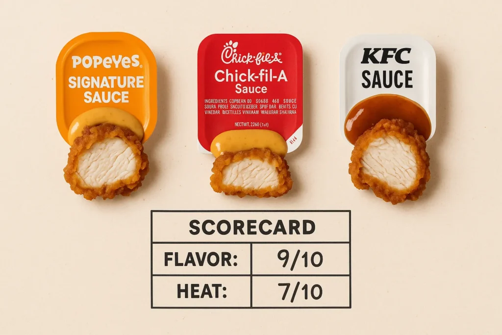 Chick-fil-A Sauce vs Popeyes Signature Sauce vs KFC sauce