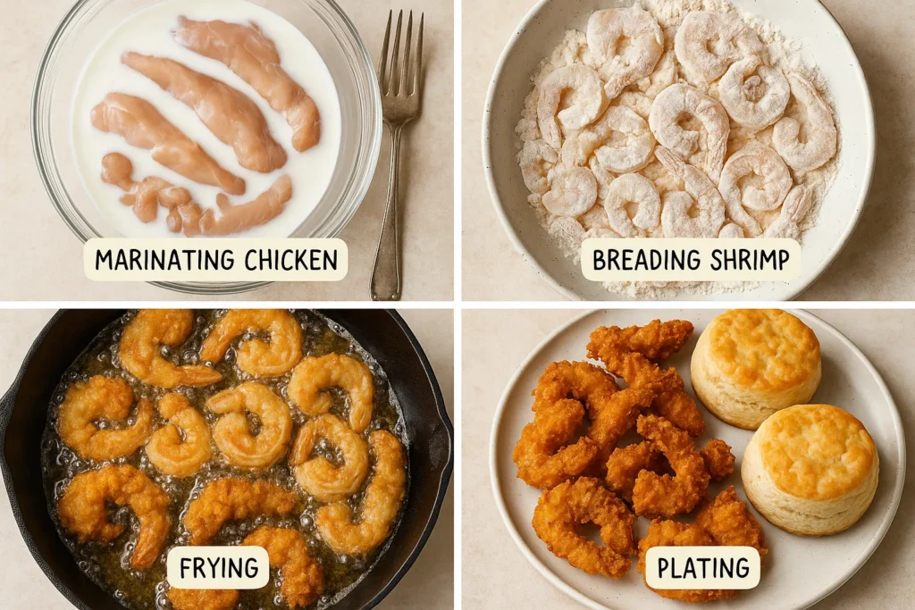 How to make Popeyes-style Surf and Turf at home.