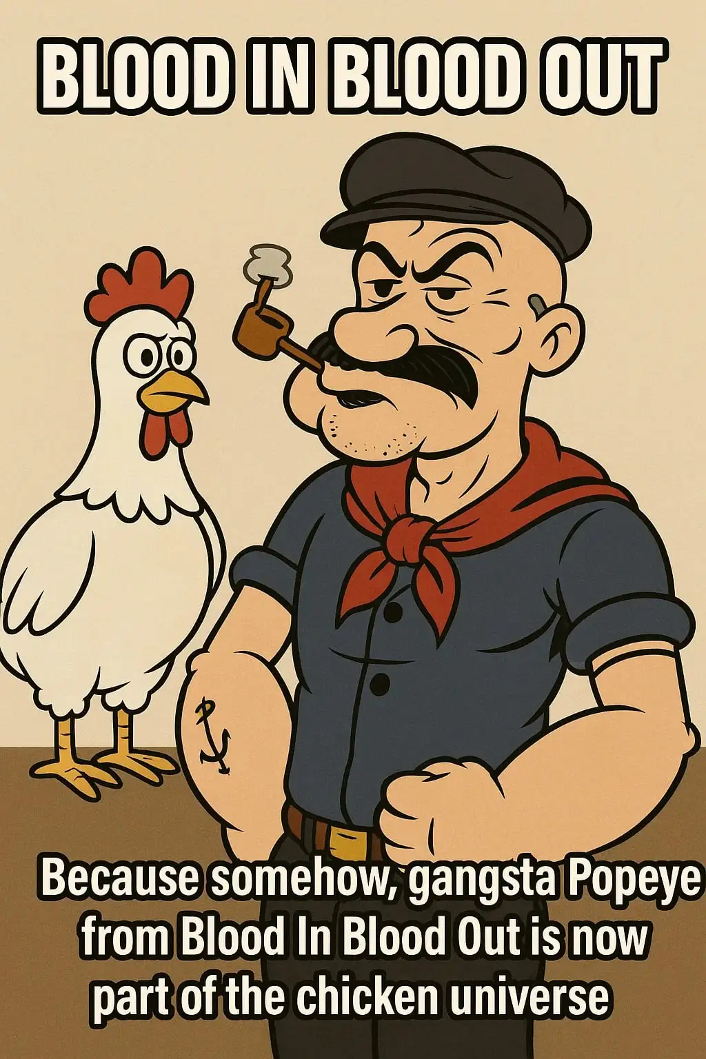 Popeye meme blood in blood out
