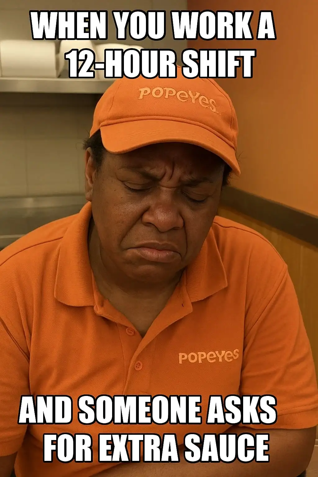 Popeyes worker meme