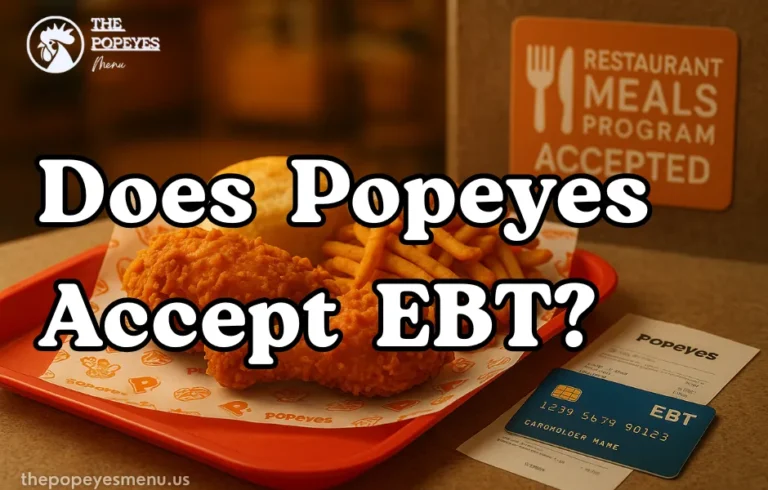 Does Popeyes accept EBT cards?