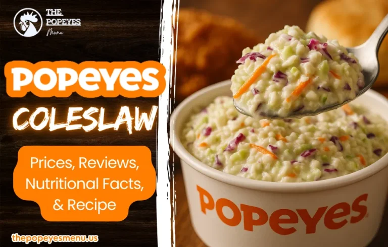 Popeyes Coleslaw: Prices, Reviews, Nutritional Facts, & 10-Minute Recipe