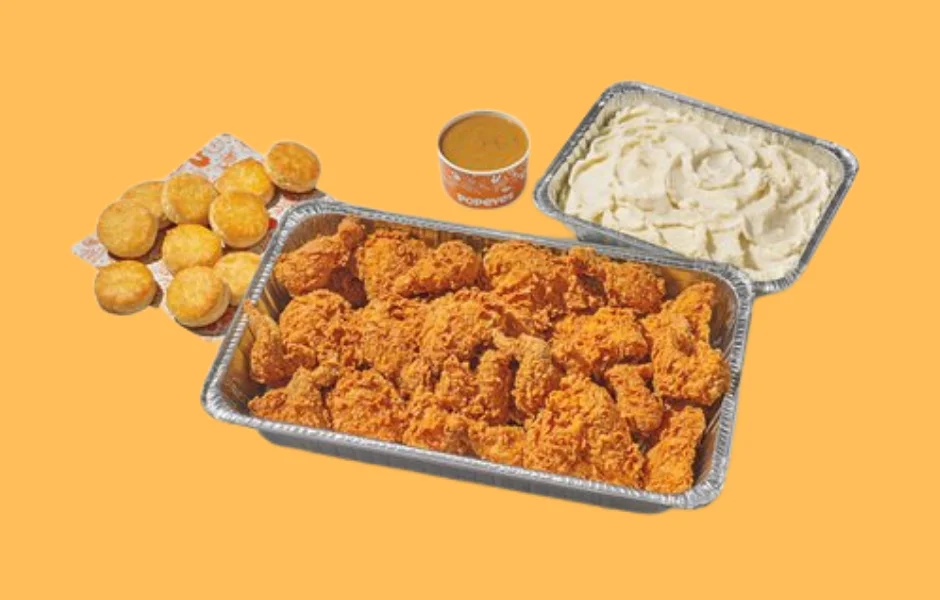 Popeyes catering 25-Piece Bone-In Chicken Package