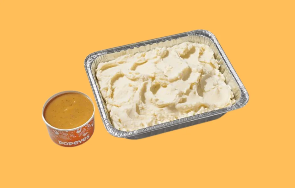 Popeyes catering Mashed Potatoes w/ Cajun Gravy (Serves 20)