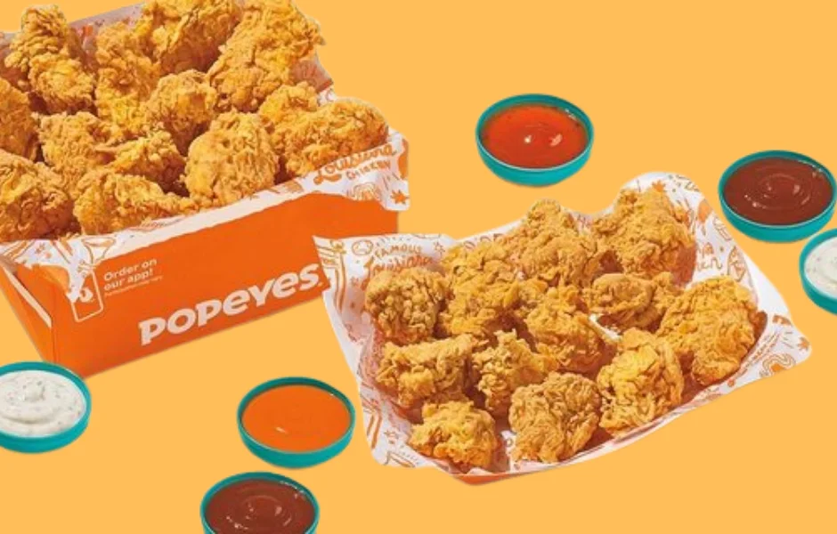 Popeyes catering boneless Wings (serve 12)