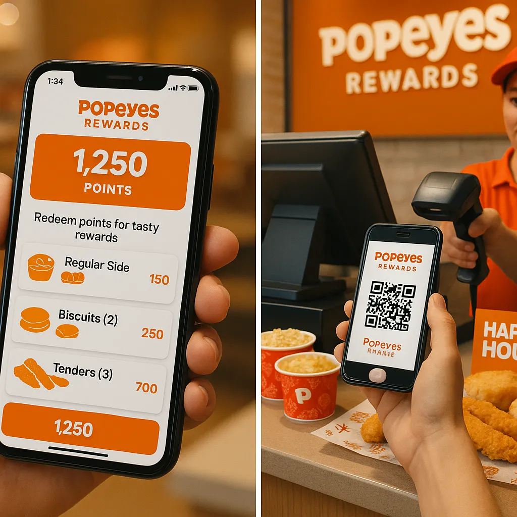 Stacking Popeyes Rewards points with Happy Hour deals.