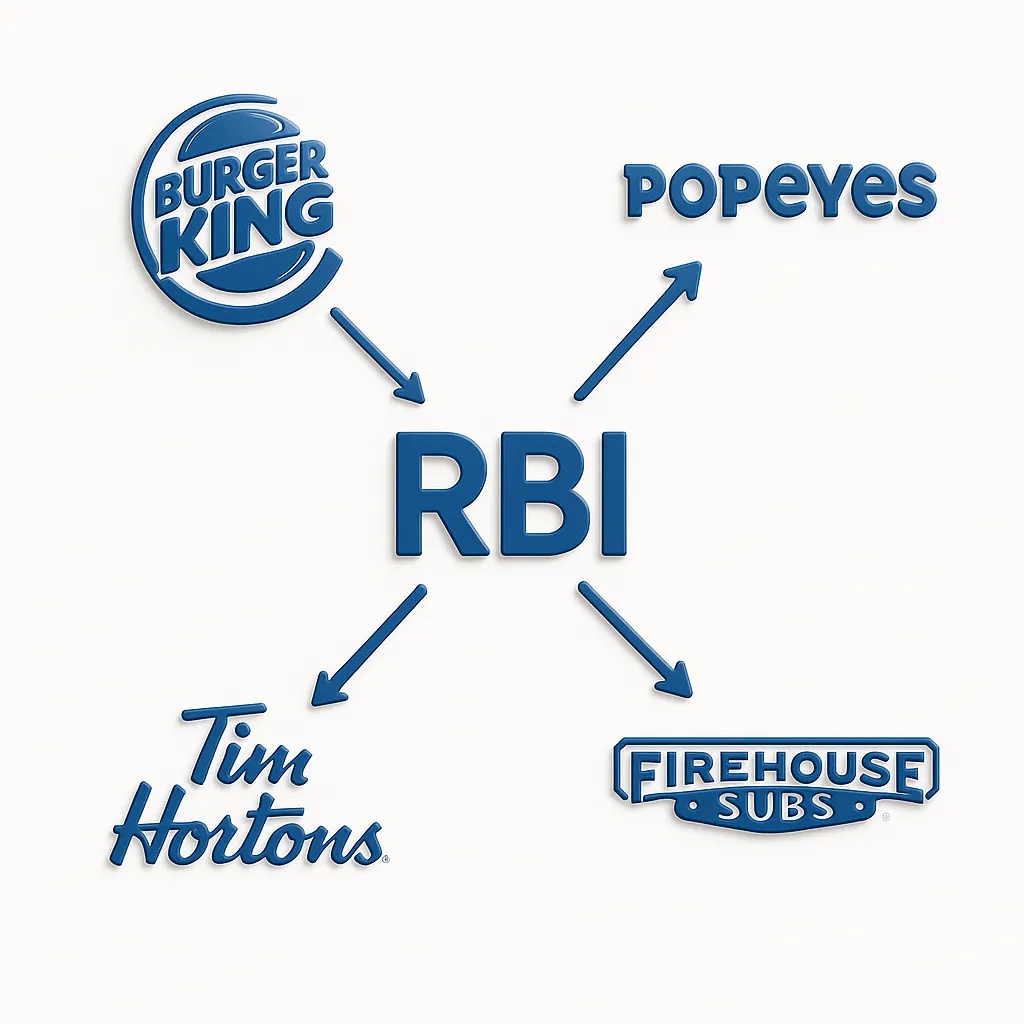 Diagram showing RBI ownership of Popeyes and sister brands