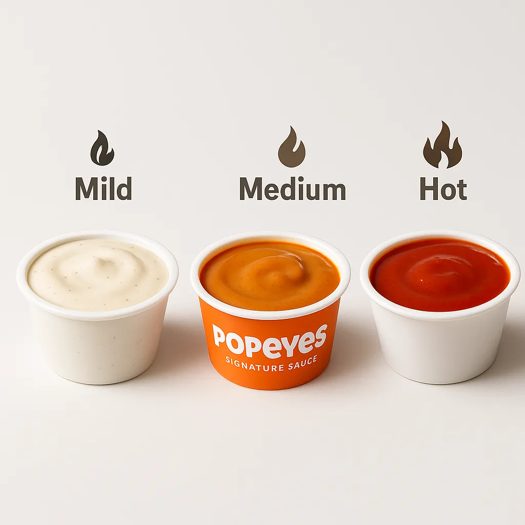 Popeyes Signature Sauce spiciness level compared to other sauces