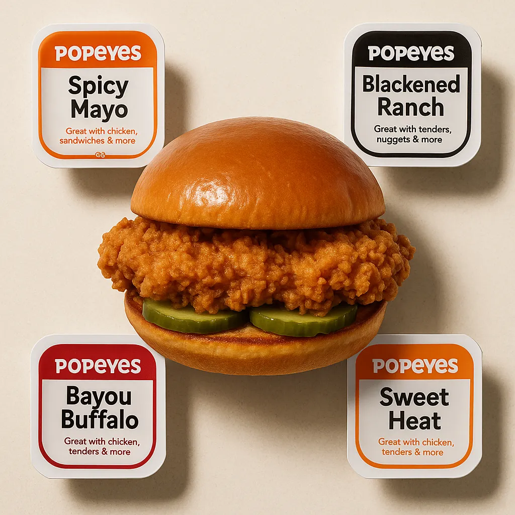 Best dipping sauces for Popeyes Ghost Pepper Sandwich.
