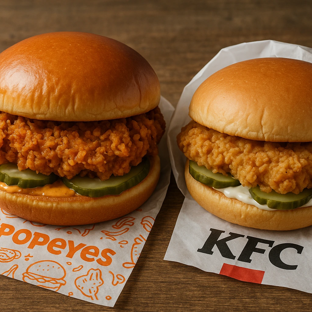 Popeyes sandwich vs KFC sandwich