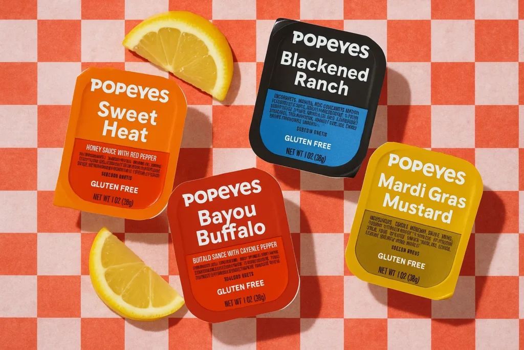 Popeyes gluten free sauces