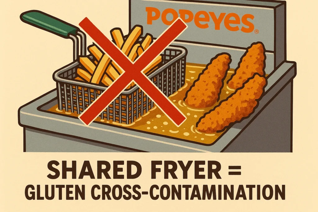 Popeyes shared fryer gluten risk