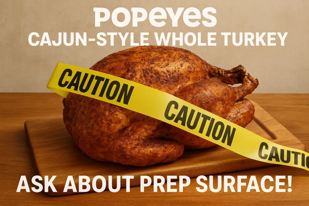 Popeyes holiday turkey gluten risk
