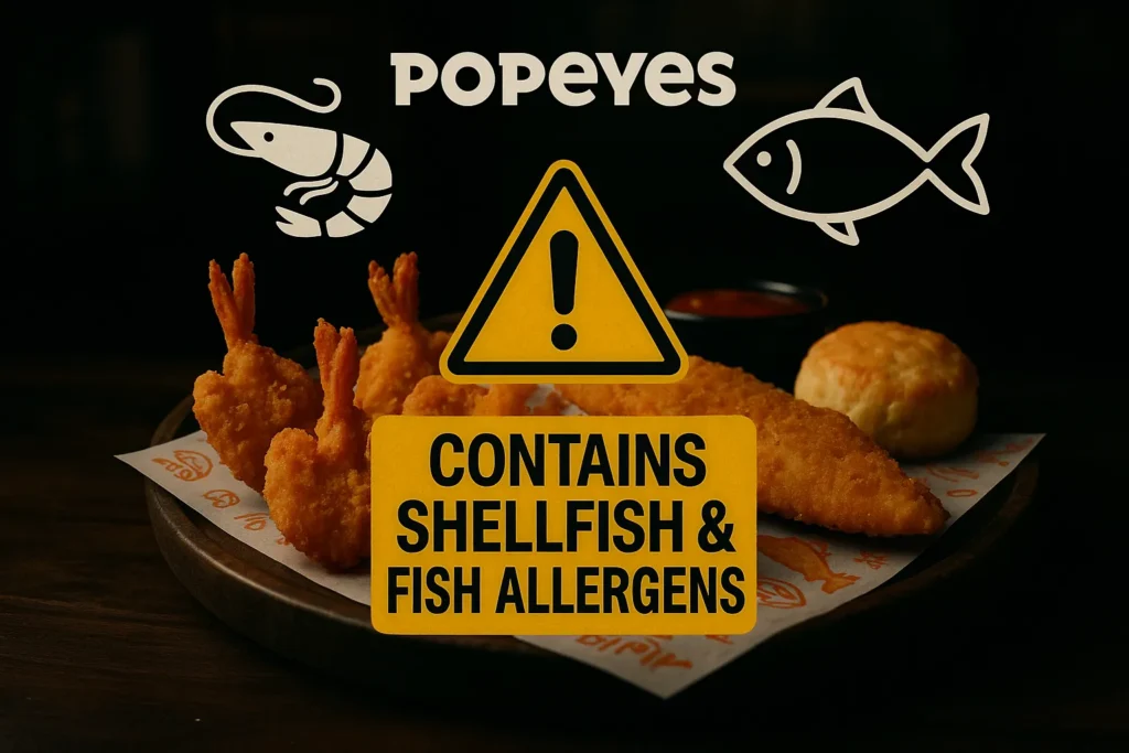 Popeyes Butterfly Shrimp contains shellfish allergens