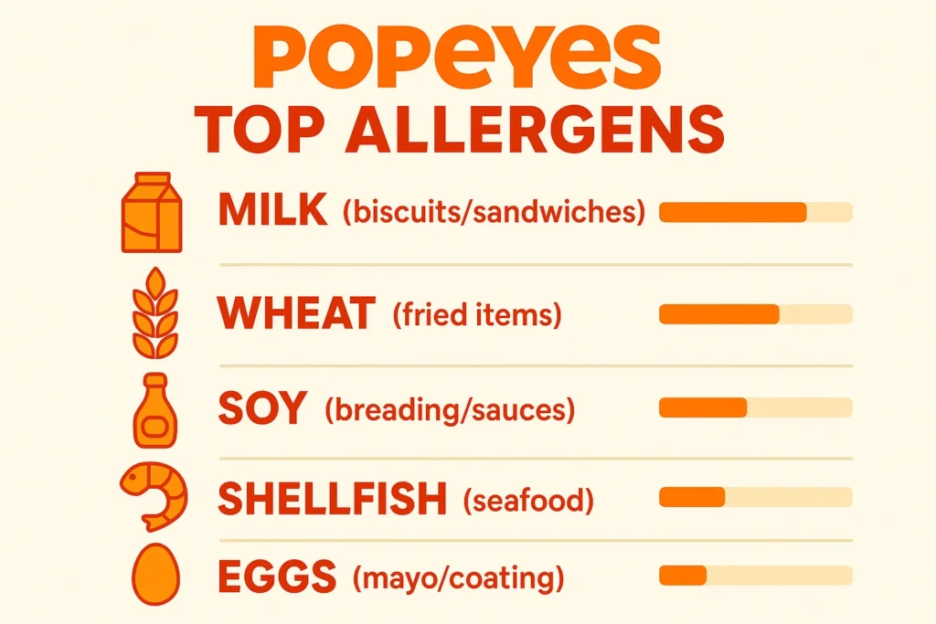 Infographic: Most common allergens at Popeyes