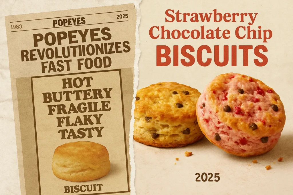 Popeyes biscuit evolution from 1983 to 2025 limited editionsPopeyes biscuit evolution from 1983 to 2025 limited editions