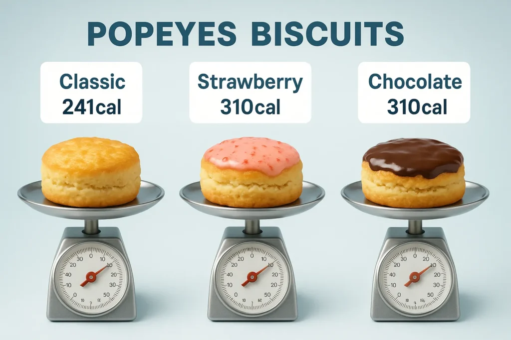 Calorie and nutrition comparison of Popeyes biscuit varieties