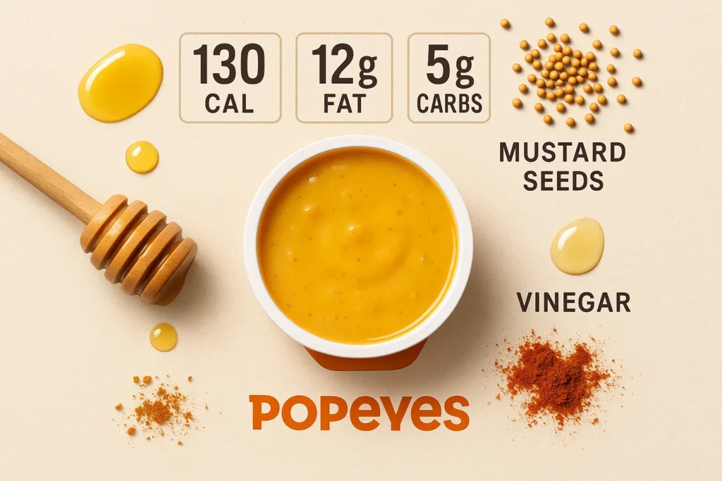 Nutrition facts and key ingredients for Wild Honey Mustard Popeyes