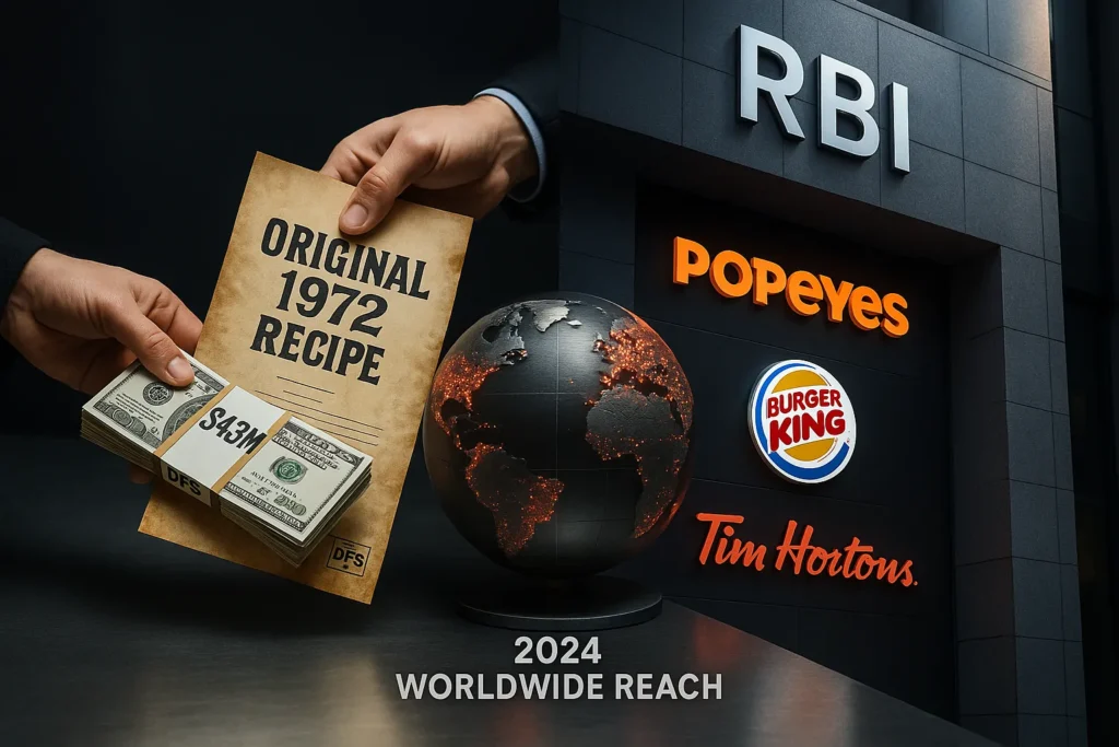 2014: Popeyes repurchases recipes for $43M; RBI’s global footprint hits 4,979 locations (2024).
