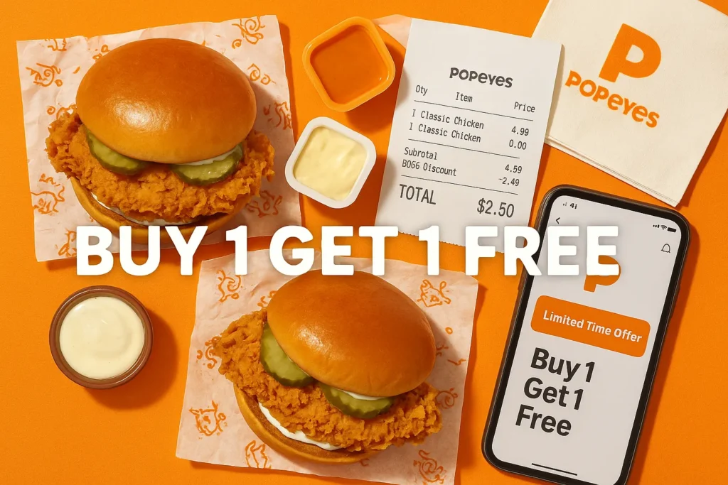 Popeyes BOGO chicken sandwich deal with app notification