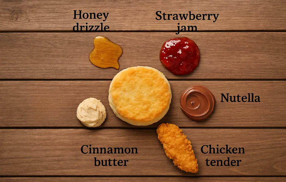 Creative topping ideas for customizing Popeyes biscuits