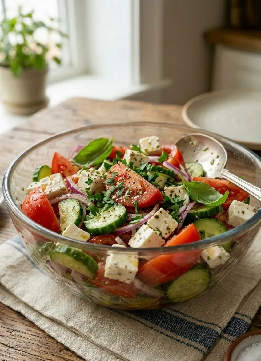 Fresh & Classic Cucumber Tomato Salad