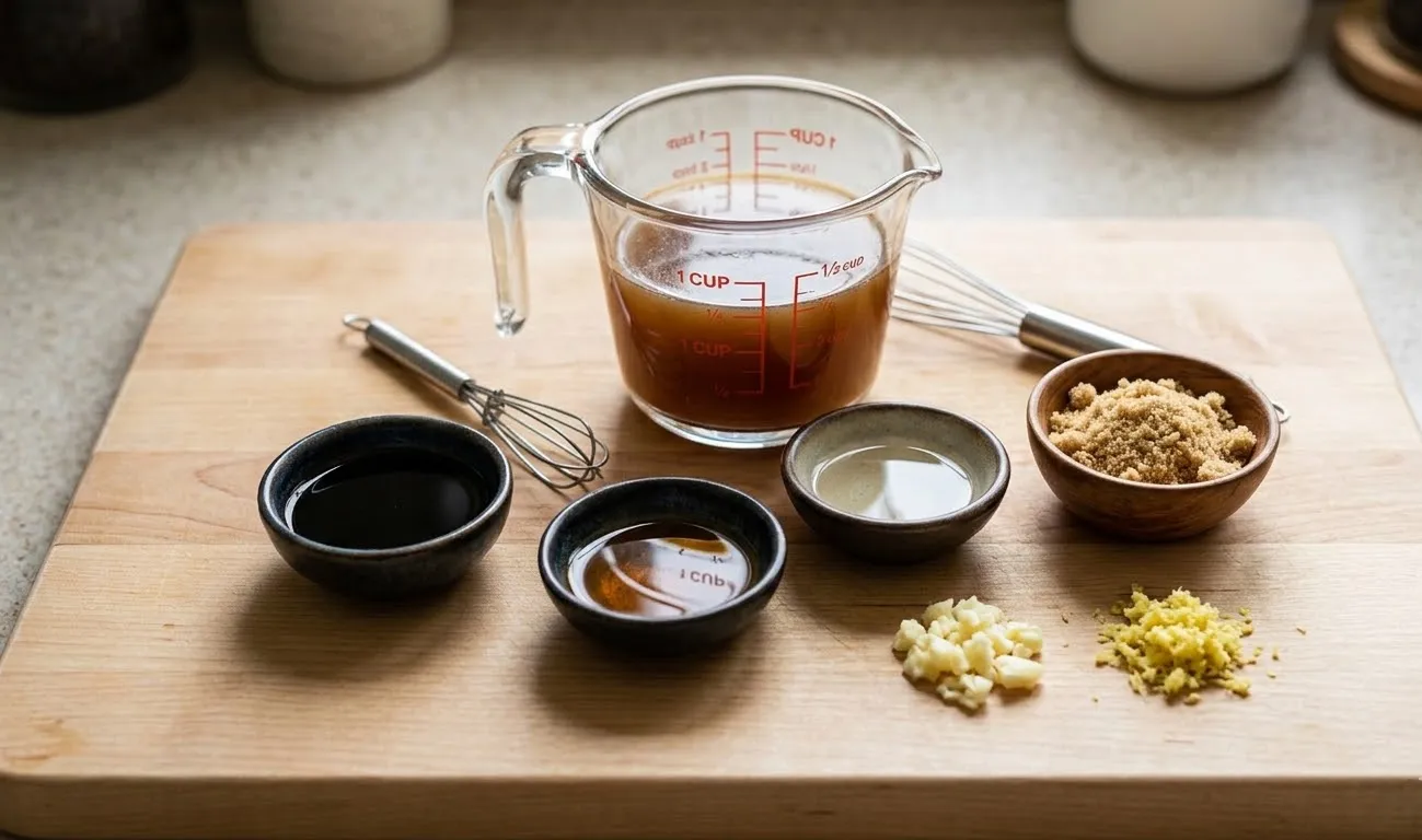 Ingredients for the Signature Sauce for the Perfect Beef and Broccoli Recipe