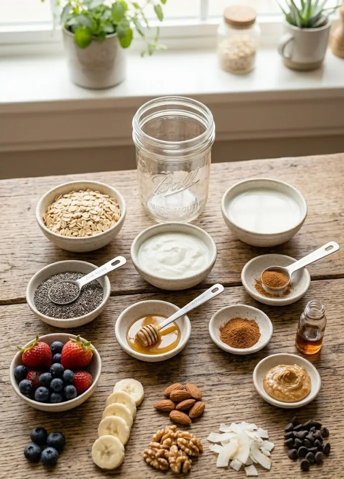 Ingredients for the Best Overnight Oats Recipe