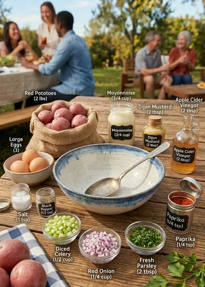 Ingredients for the Best Red Potato Salad Recipe
