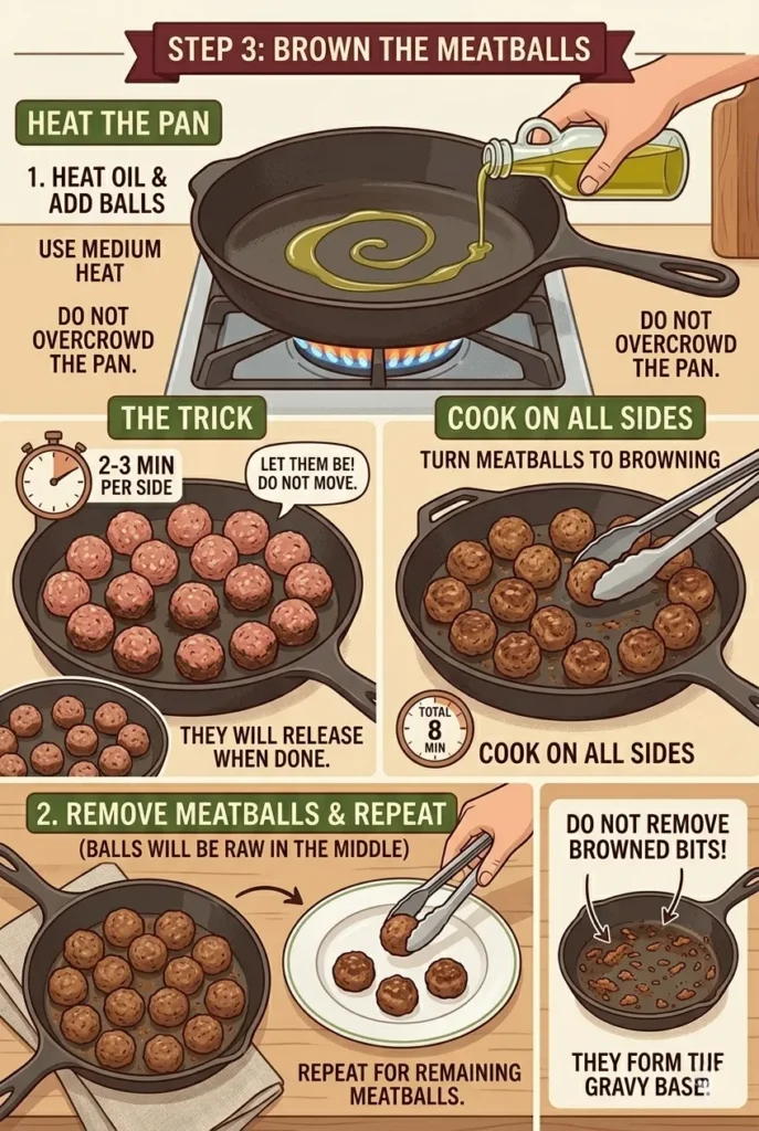 Brown the Meatballs