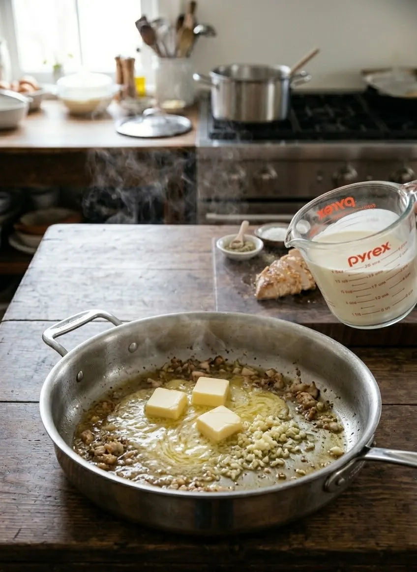 Make the Alfredo Sauce
