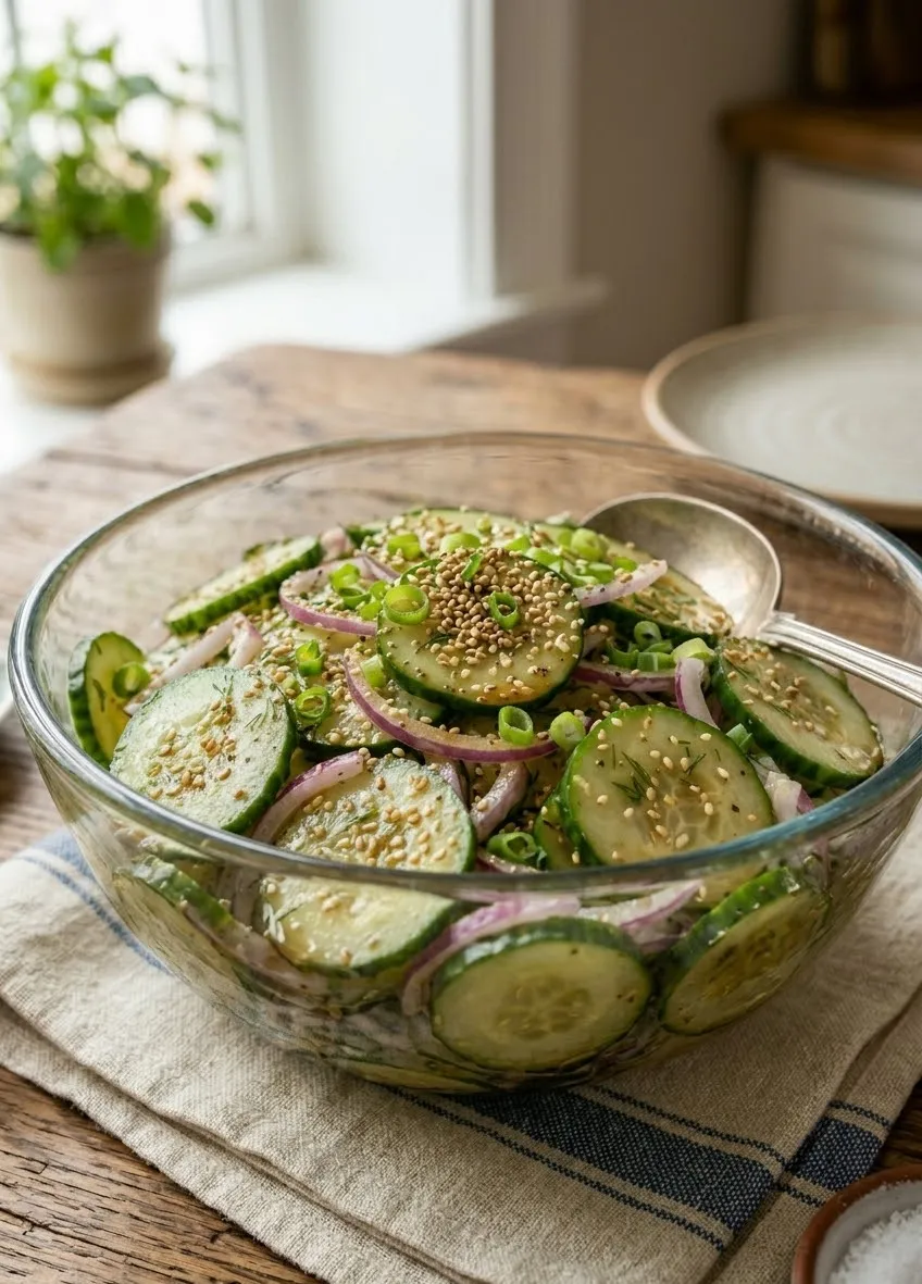 Simple & Savory Asian Cucumber Salad