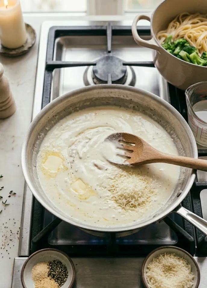 Step 3: Make the Alfredo Sauce