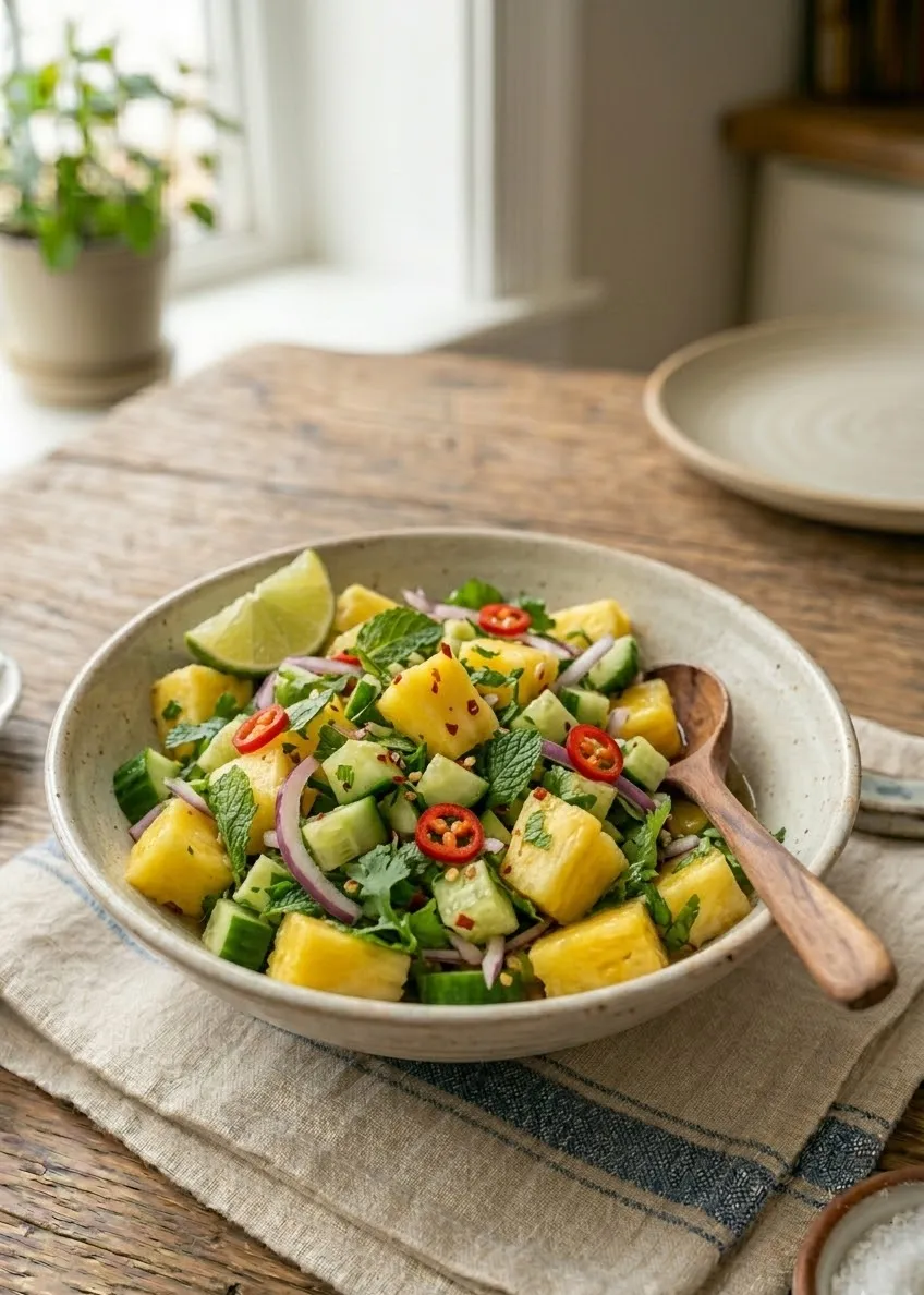 Tropical Pineapple Cucumber Salad
