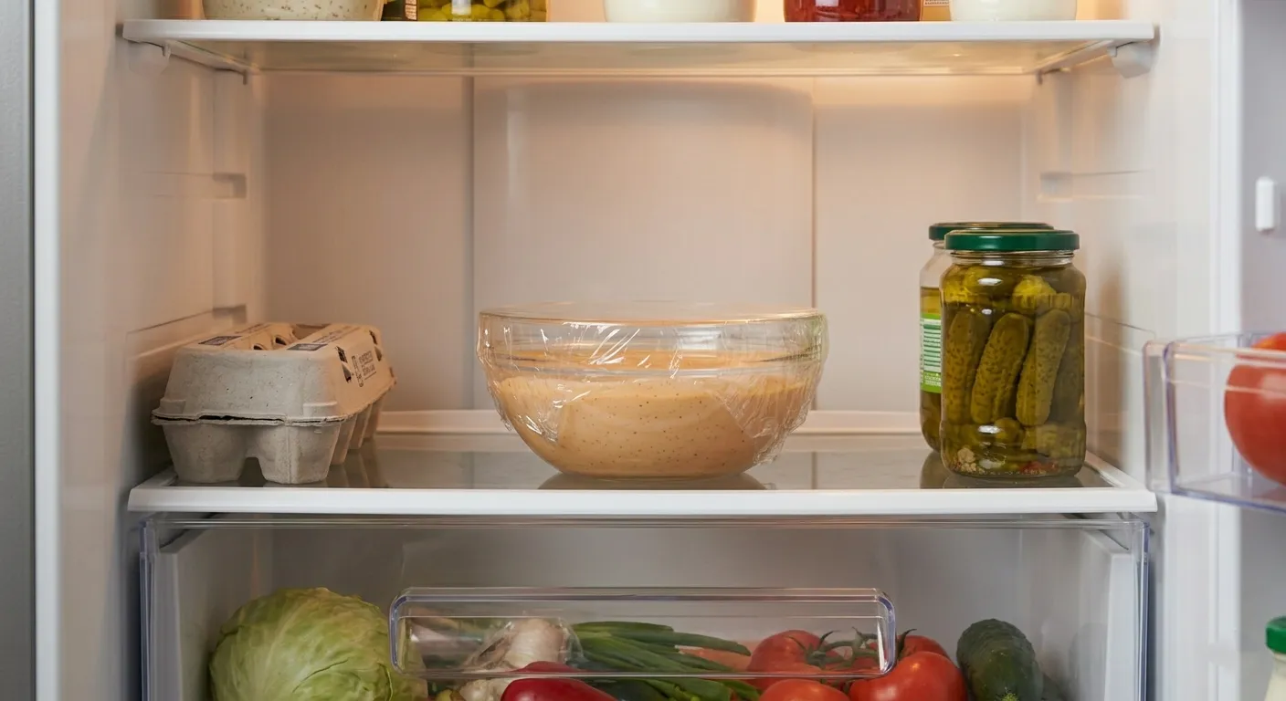 Cover the bowl and place it in the fridge overnight. This step is important. It allows the flavors to blend and taste just like restaurant sauce.