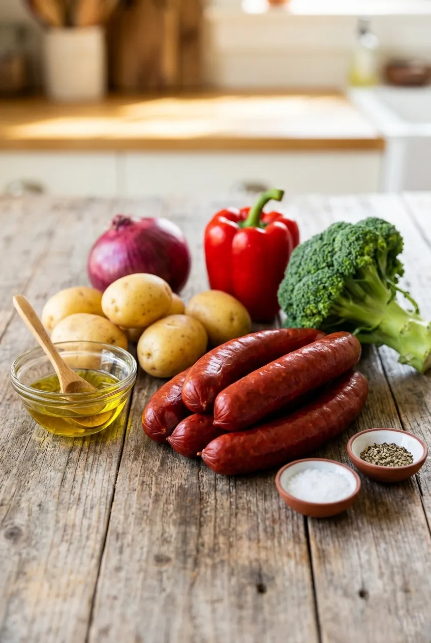 Ingredients for the Perfect Honey Garlic Sausage Sheet Pan
For the Base