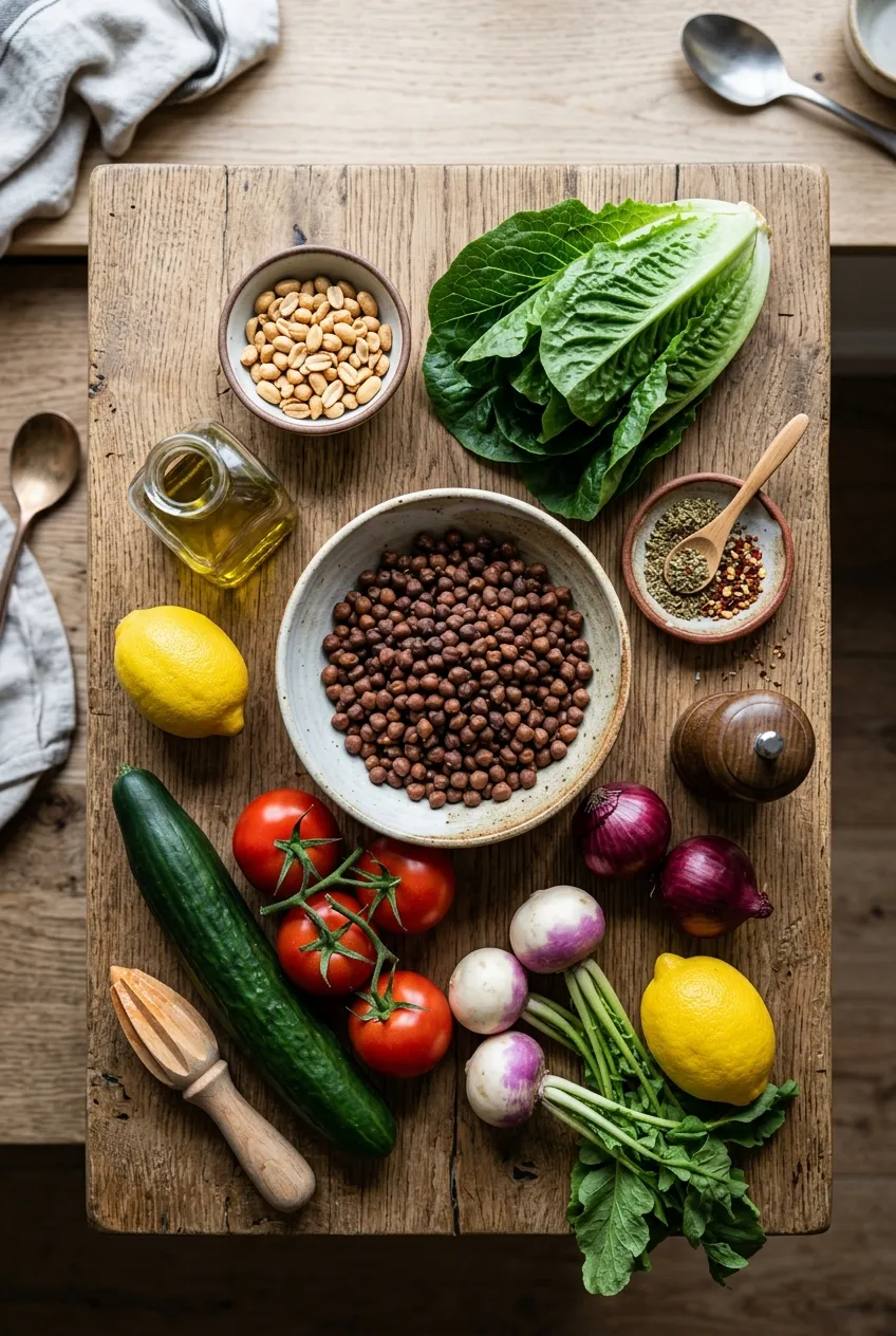 Ingredients of High-Protein Salad for Weight Loss