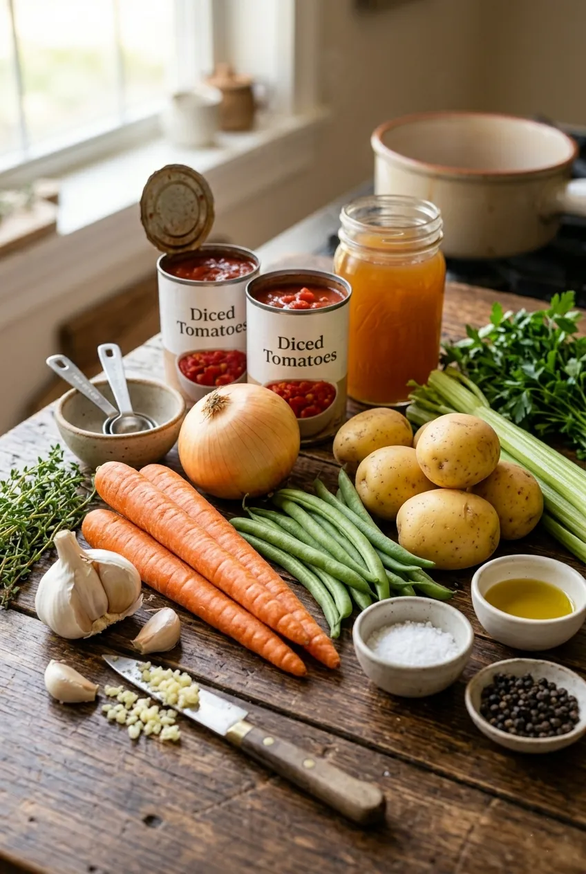 Ingredients You’ll Need for the Vegetable Soup Recipe