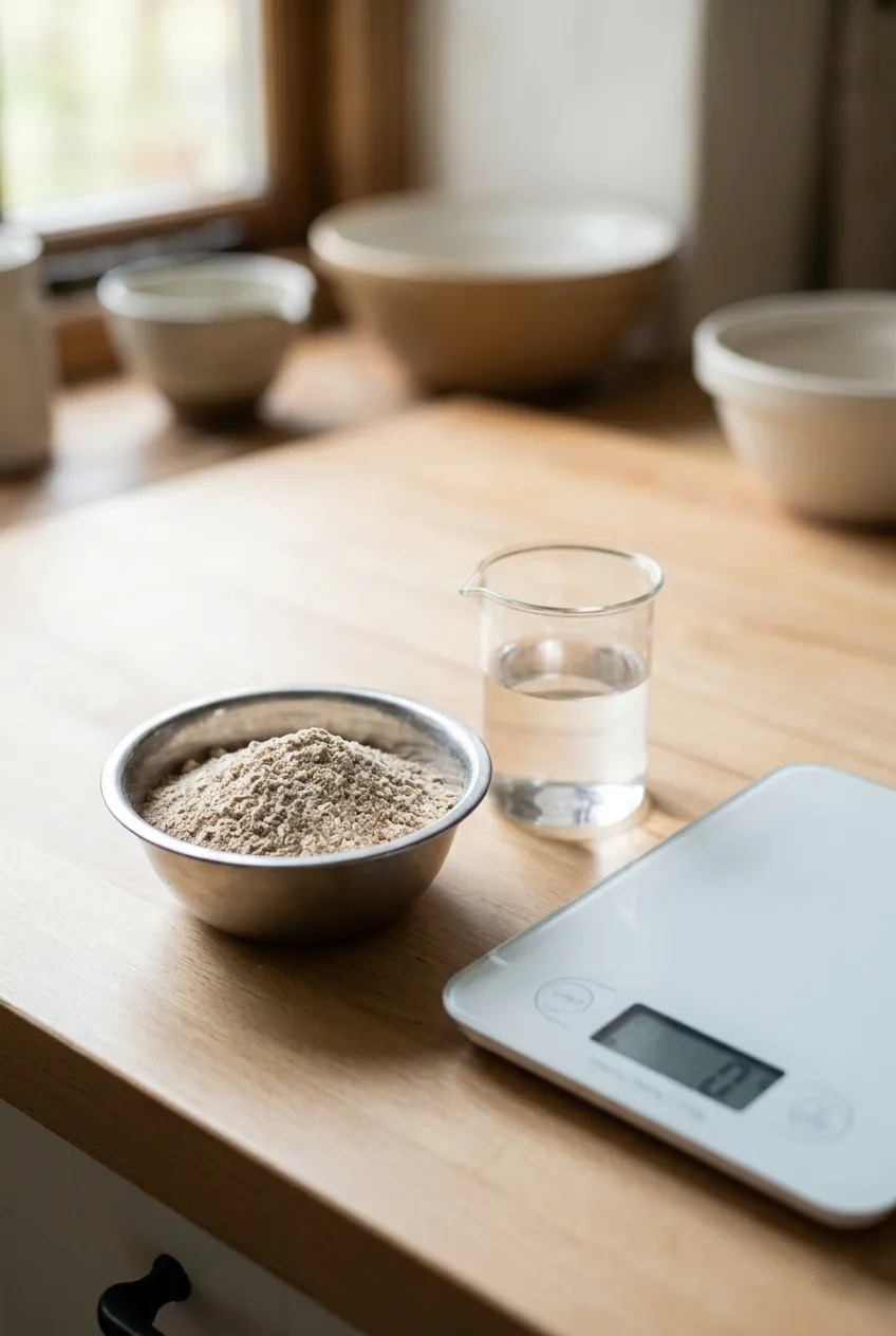 Ingredients You’ll Need for Sourdough Starter recipe from Scratch