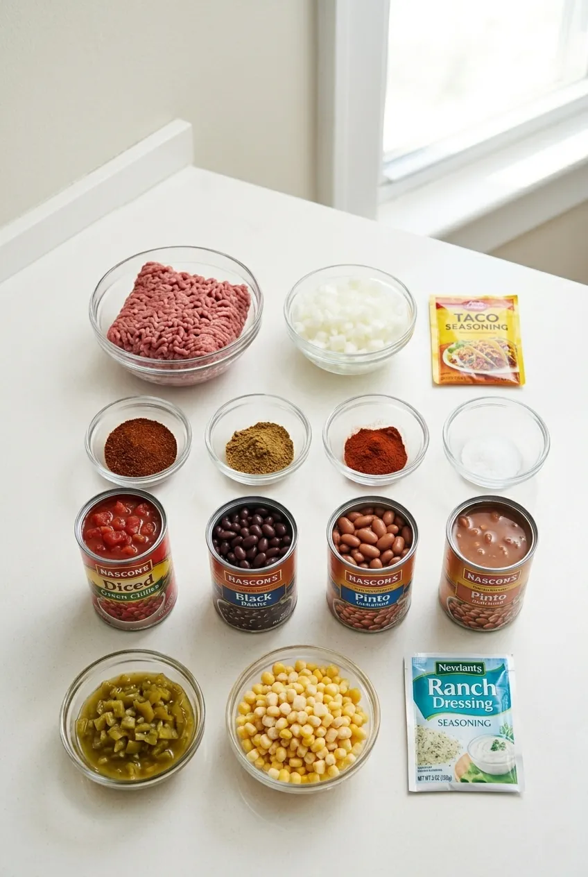 Ingredients for This Easy Taco Soup Recipe