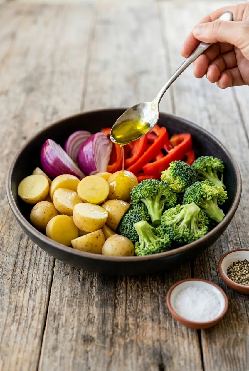 Step 2: Prep the Vegetables and Sausage