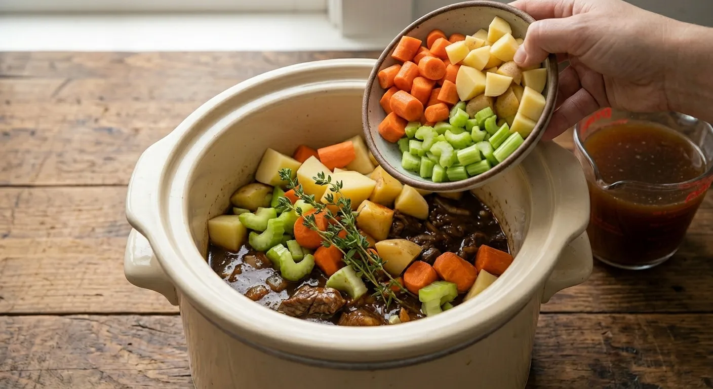Step 4: Transfer to Slow Cooker